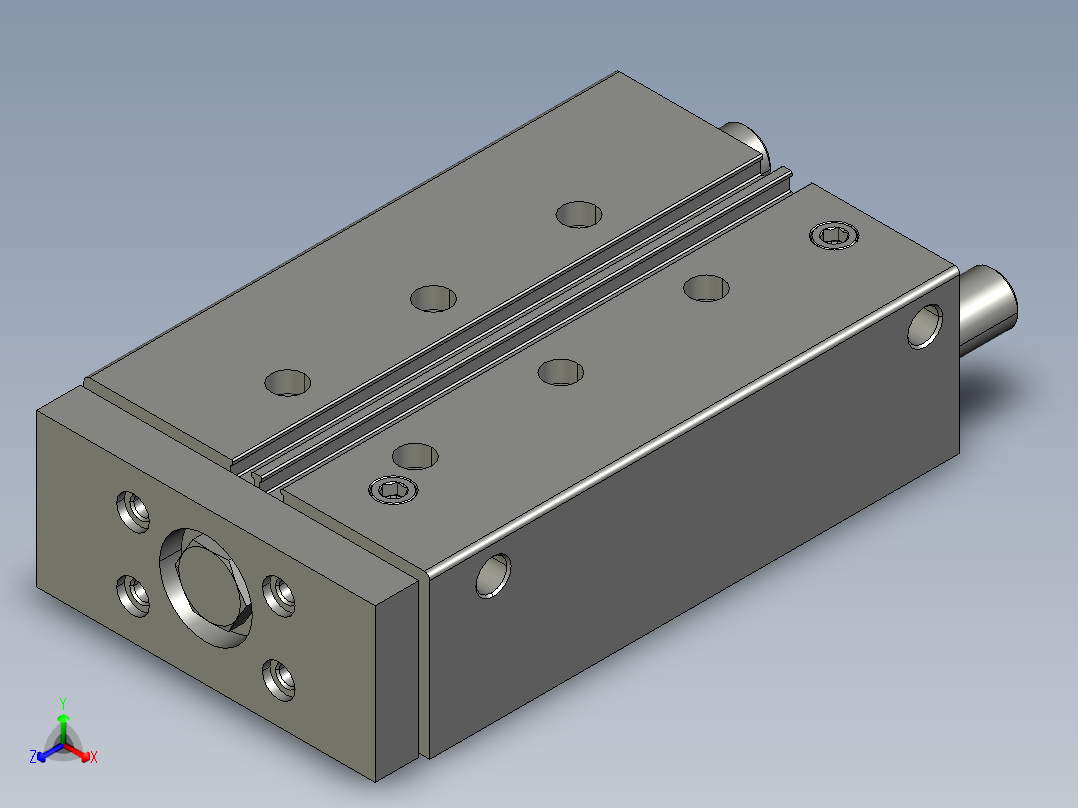 费斯托气缸170928_DFM_25_100_P_A_KF正等轴测图