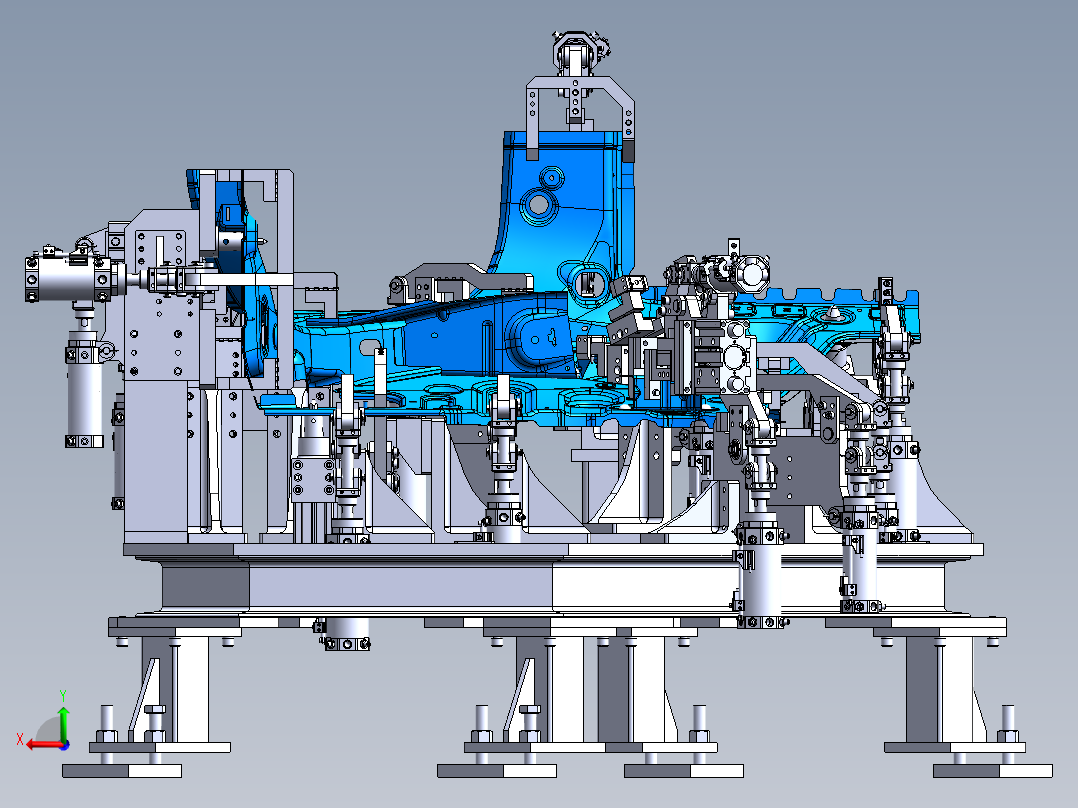 侧板焊接夹具后视图