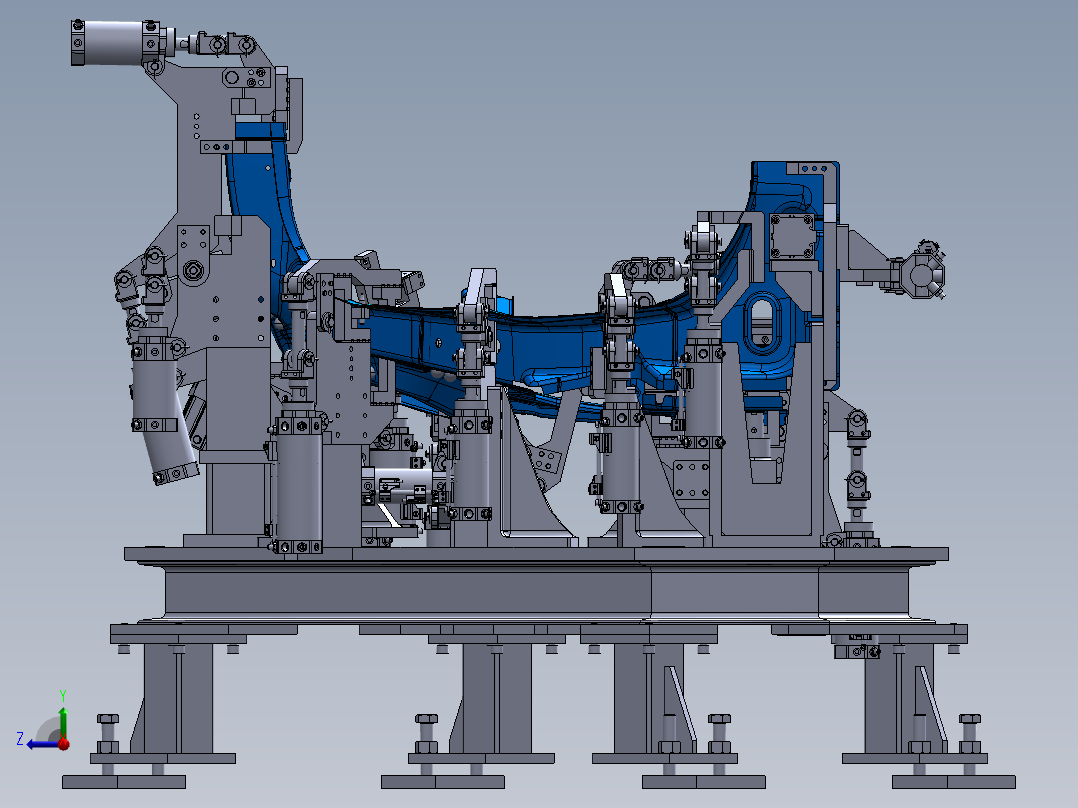 侧板焊接夹具右视图