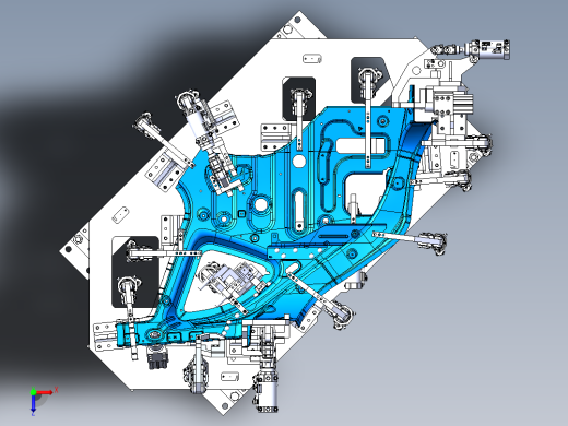 侧板焊接夹具俯视缩略图