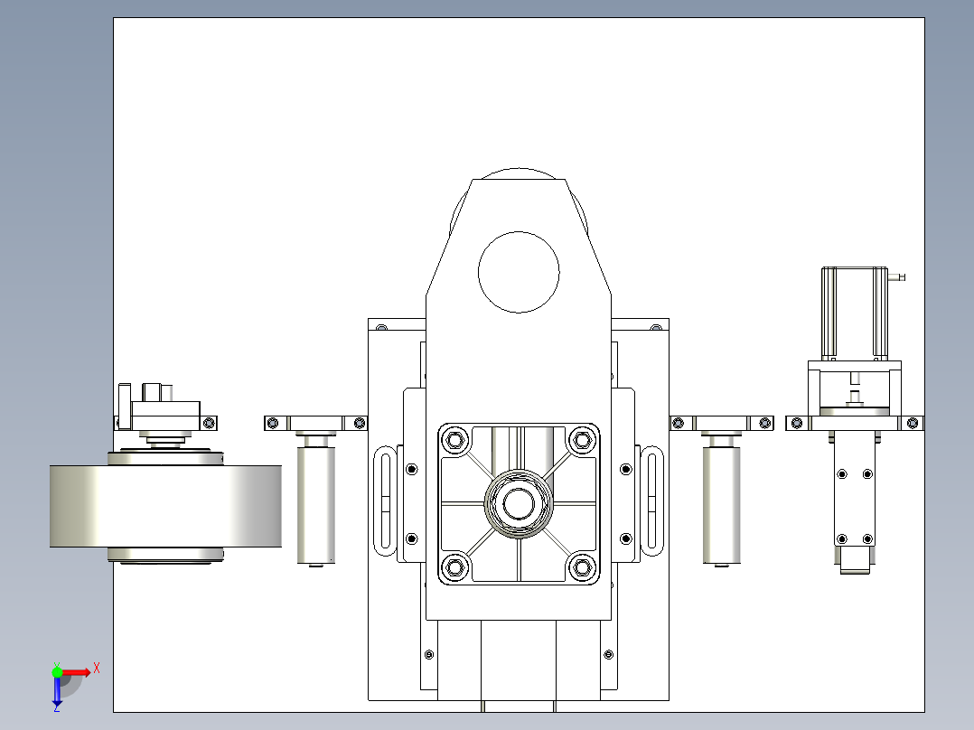 真空吸盘自动贴膜机俯视图