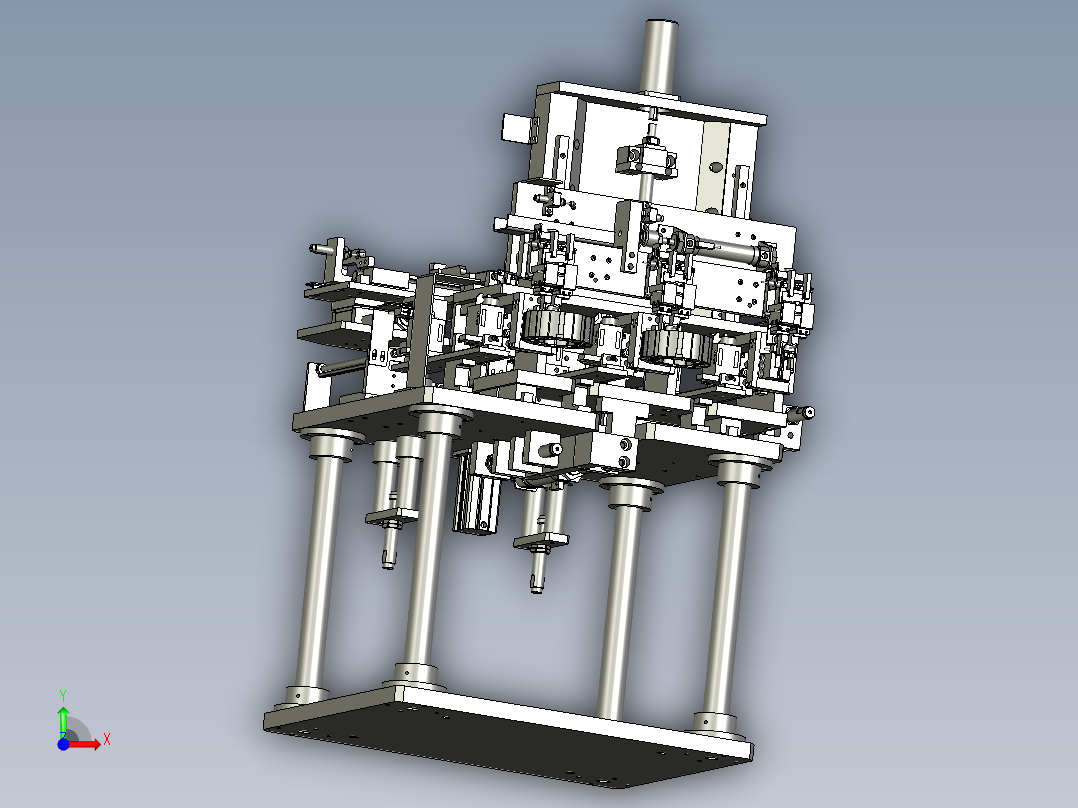 绝缘块定位预压机构前视图