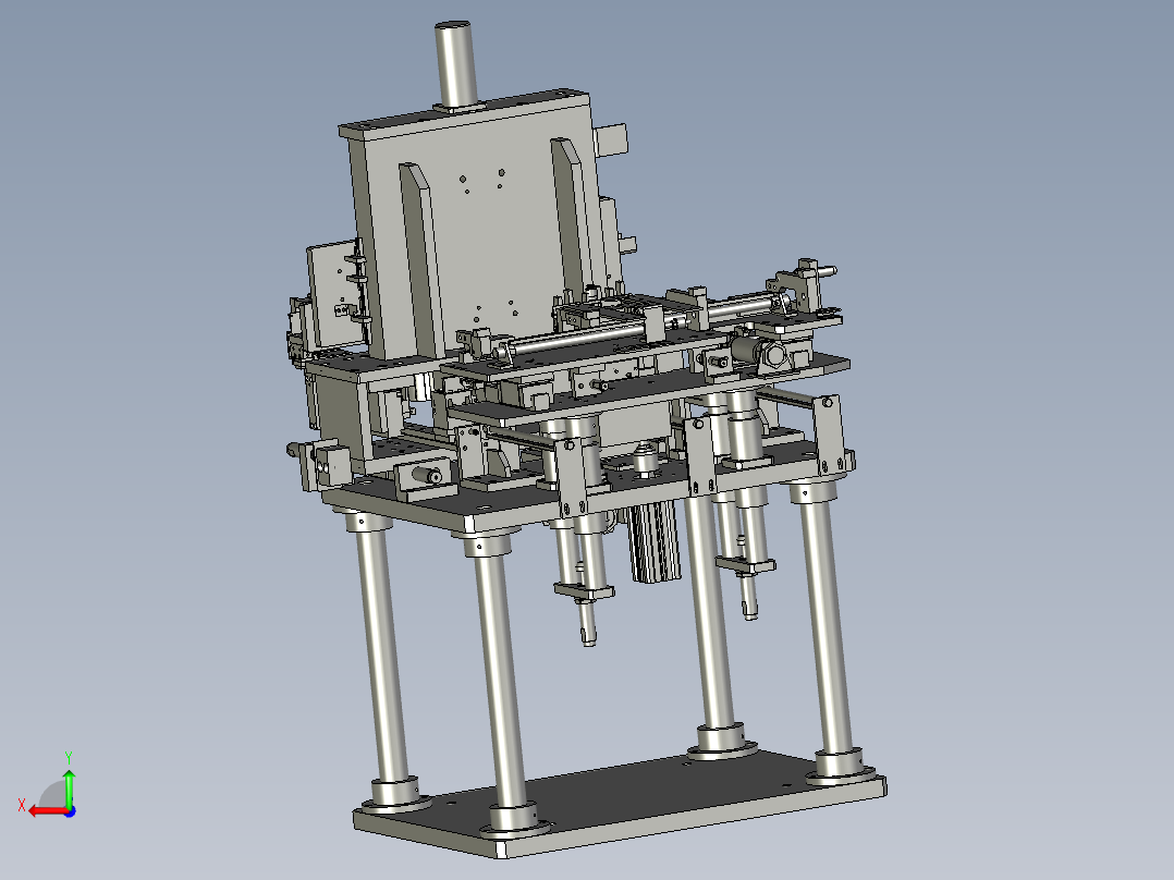 绝缘块定位预压机构后视图