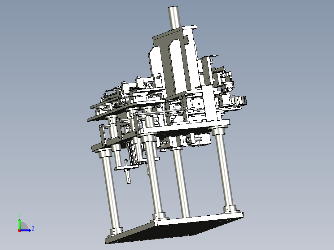 绝缘块定位预压机构左视图