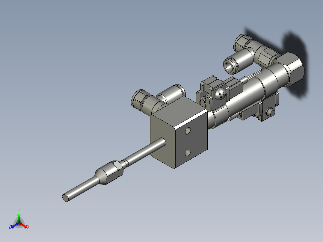 水平定位测件组件GRX正等轴测图