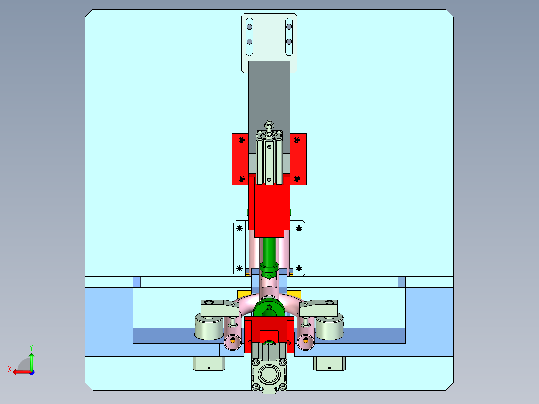 儿童乘用车焊接夹具后视图