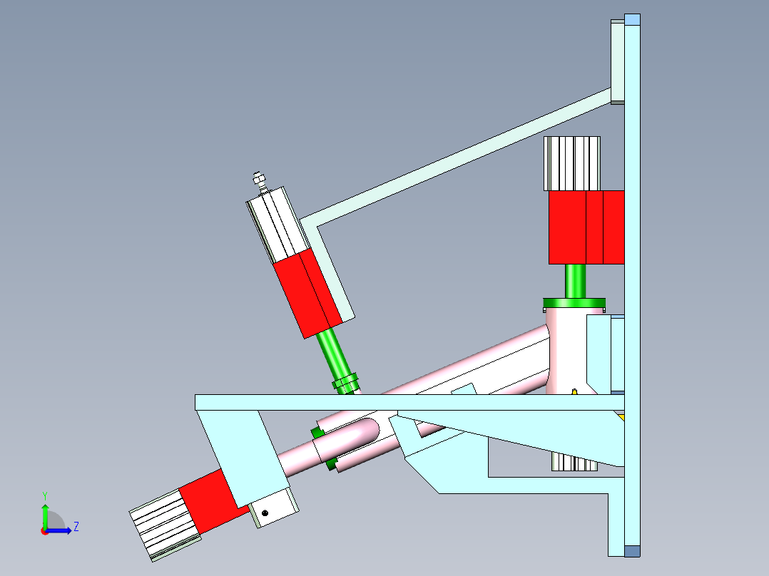 儿童乘用车焊接夹具左视图
