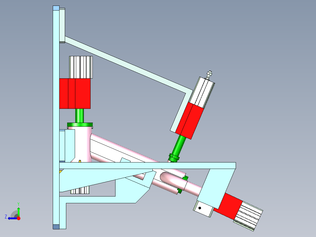 儿童乘用车焊接夹具右视图