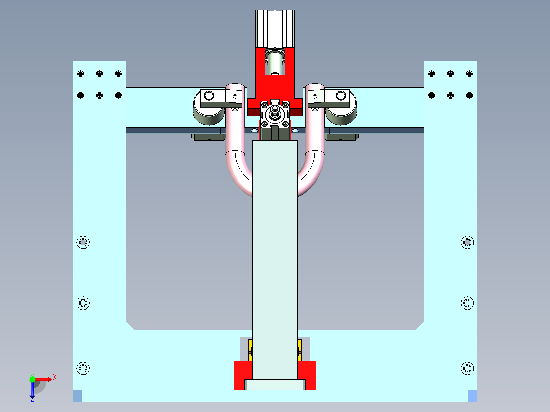 儿童乘用车焊接夹具俯视图