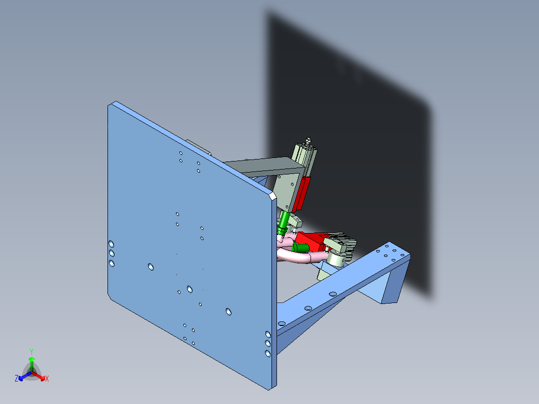 儿童乘用车焊接夹具正等轴测图