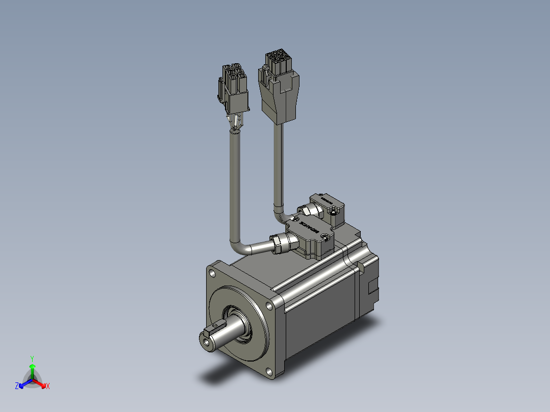 汇川_伺服电机_ms1h1-40b30cb-a331z-s_4正等轴测图