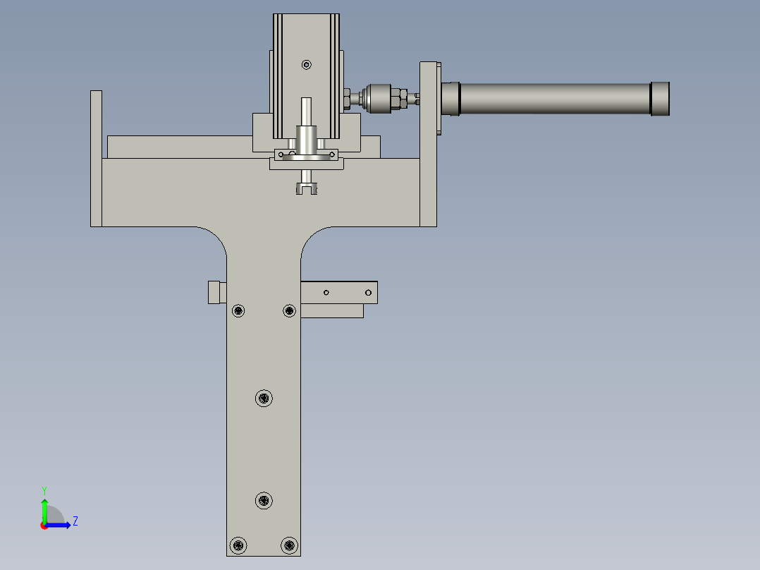运料装配体左视图
