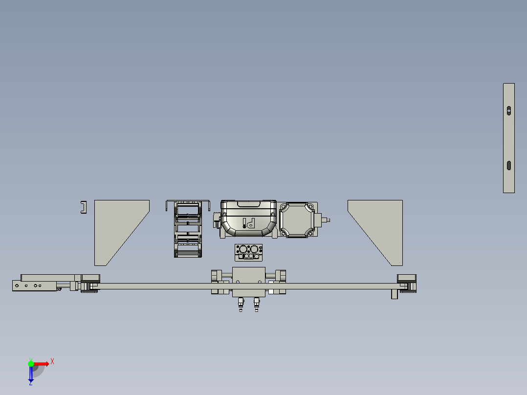 出料台装配俯视图