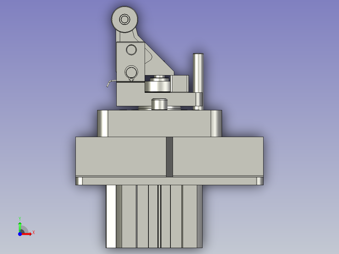 倍速链线体阻挡组件前视图