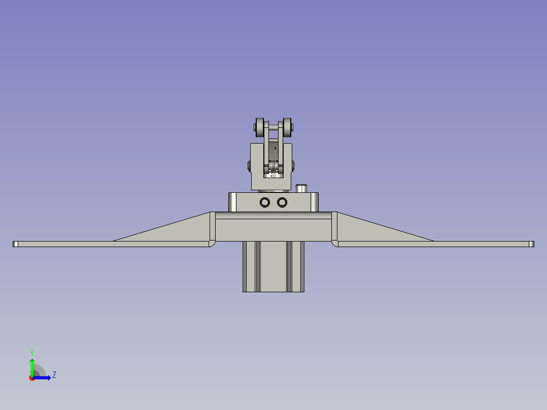 倍速链线体阻挡组件左视图