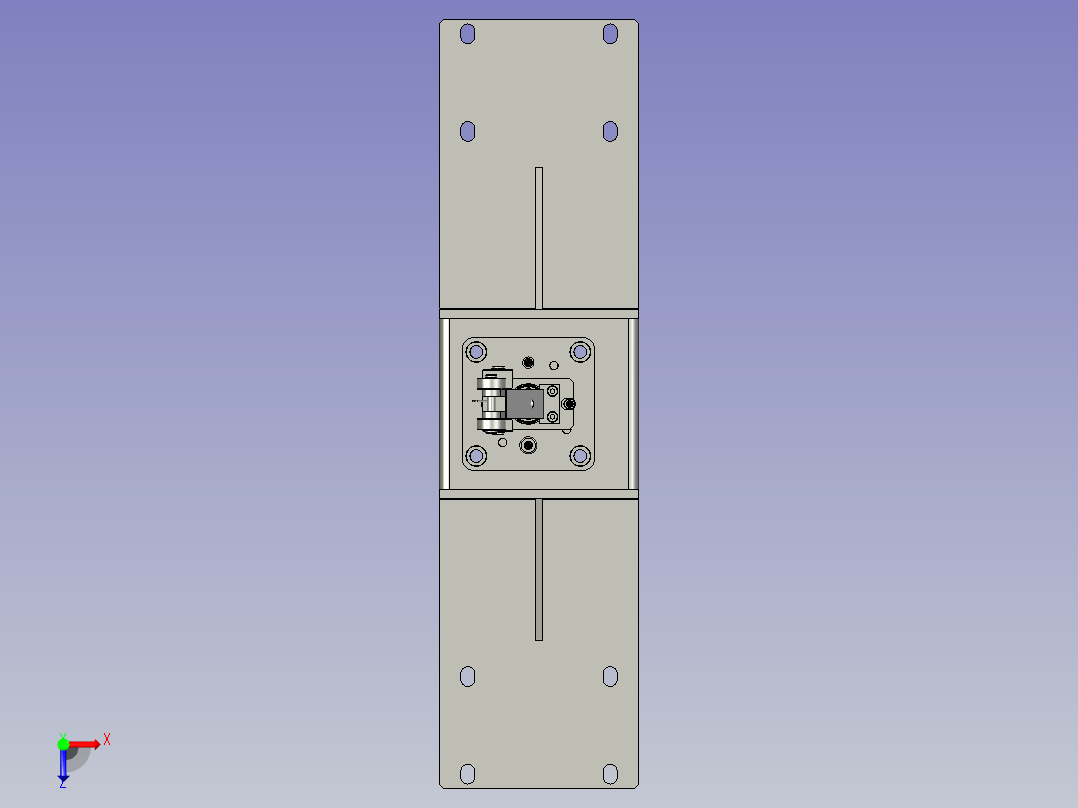 倍速链线体阻挡组件俯视图