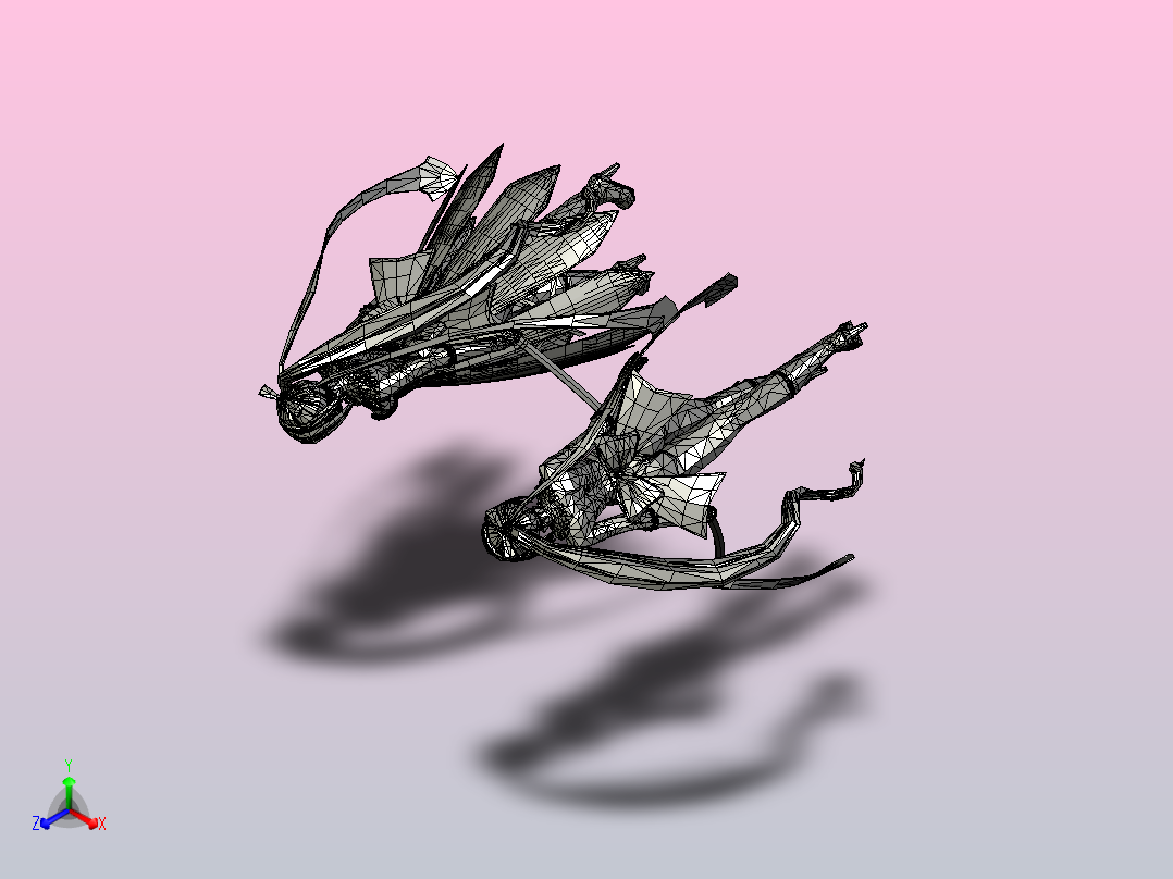 3D打印女战士主视图