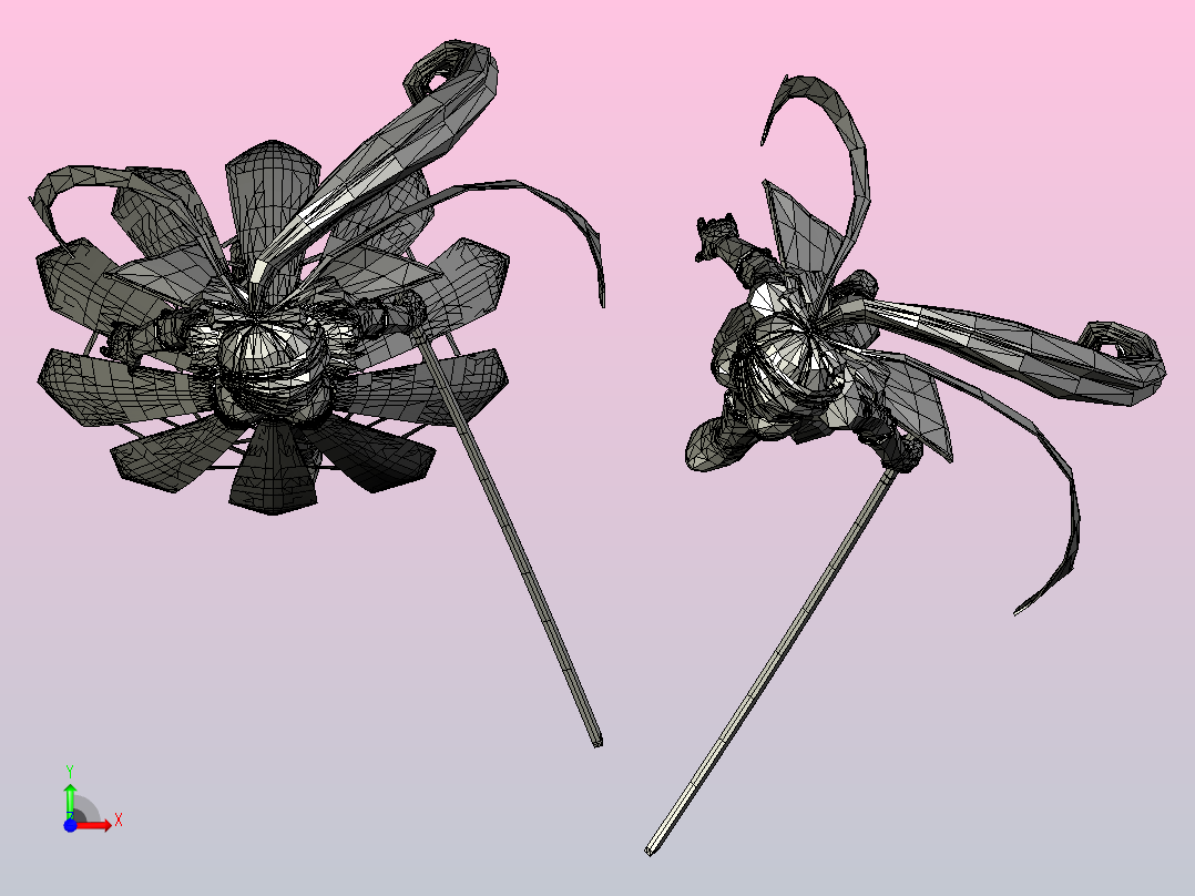 3D打印女战士前视图