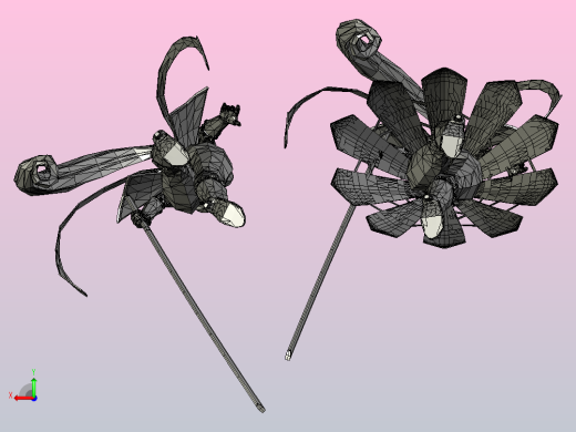 3D打印女战士后视缩略图