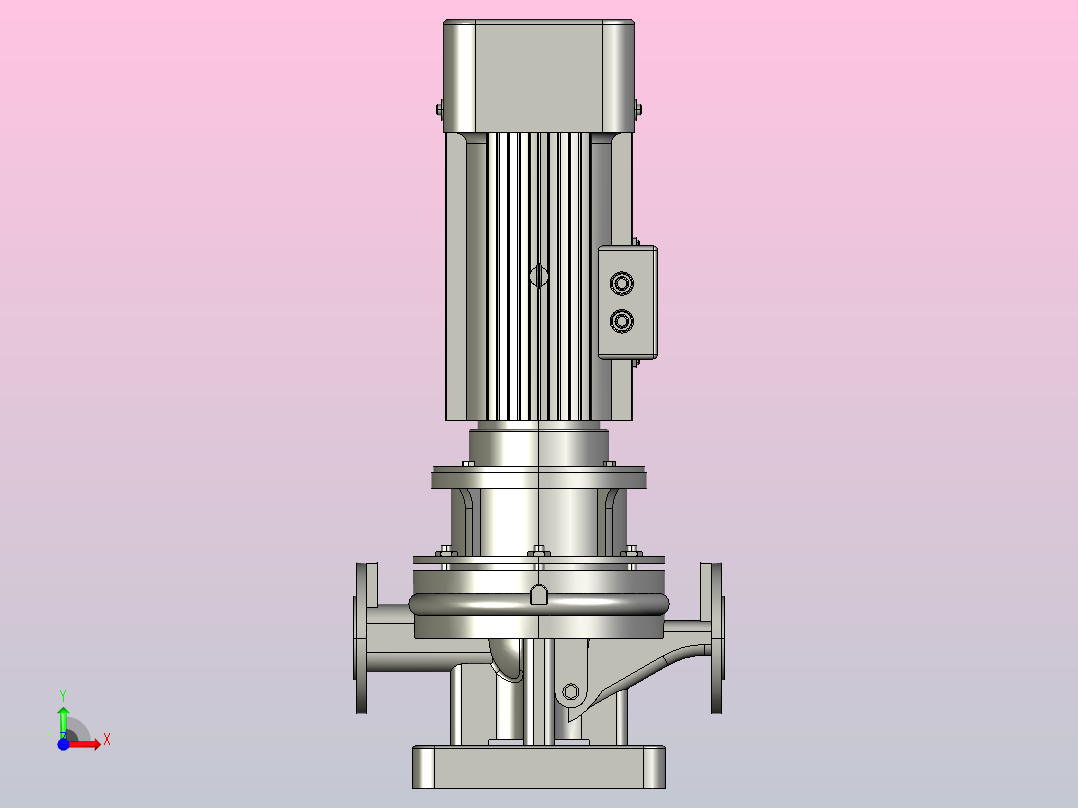 SLG32-2级立式管道泵(133-200)[SLG32-159]前视图