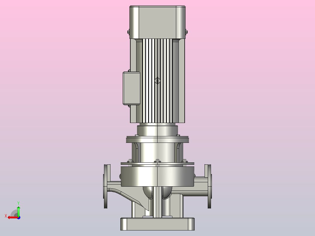 SLG32-2级立式管道泵(133-200)[SLG32-159]后视图