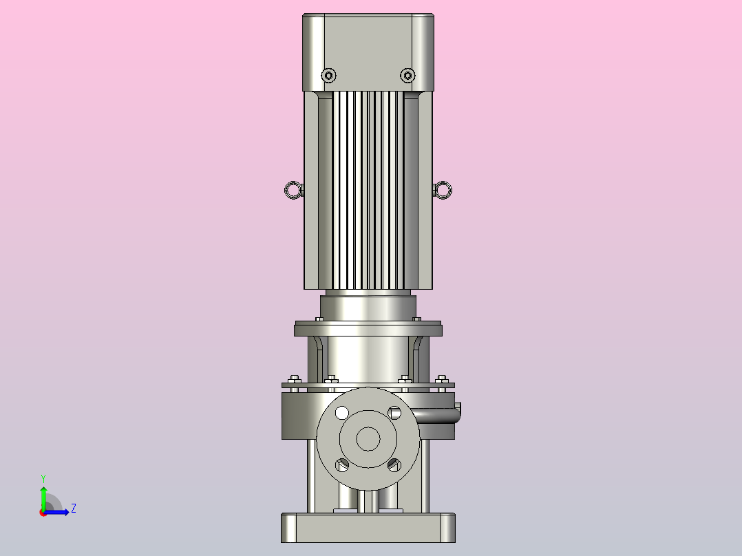 SLG32-2级立式管道泵(133-200)[SLG32-159]左视图