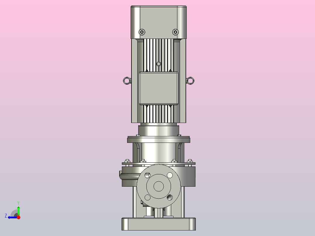 SLG32-2级立式管道泵(133-200)[SLG32-159]右视图