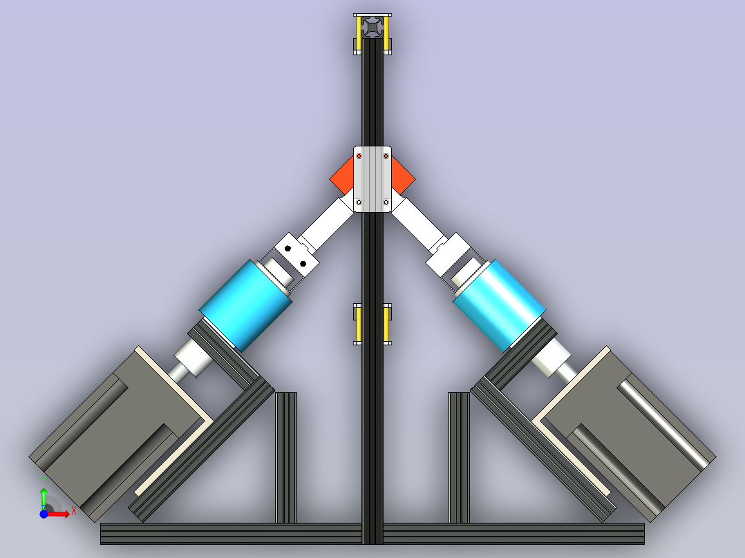 解魔方机器人前视图