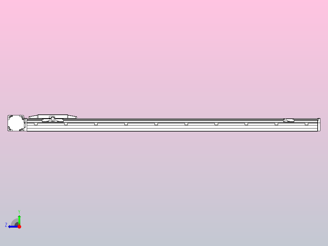 机器人皮带驱动直线轴TPA-GCB-150-P80-L1150-DL-M75-N3右视图