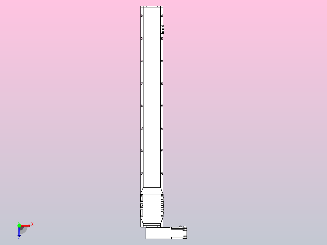 机器人皮带驱动直线轴TPA-GCB-150-P80-L1150-DL-M75-N3俯视图