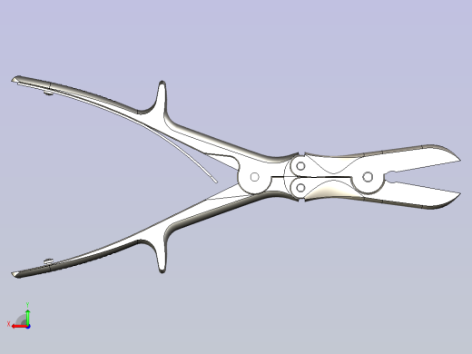 普通骨剪截骨钳3D模型后视缩略图