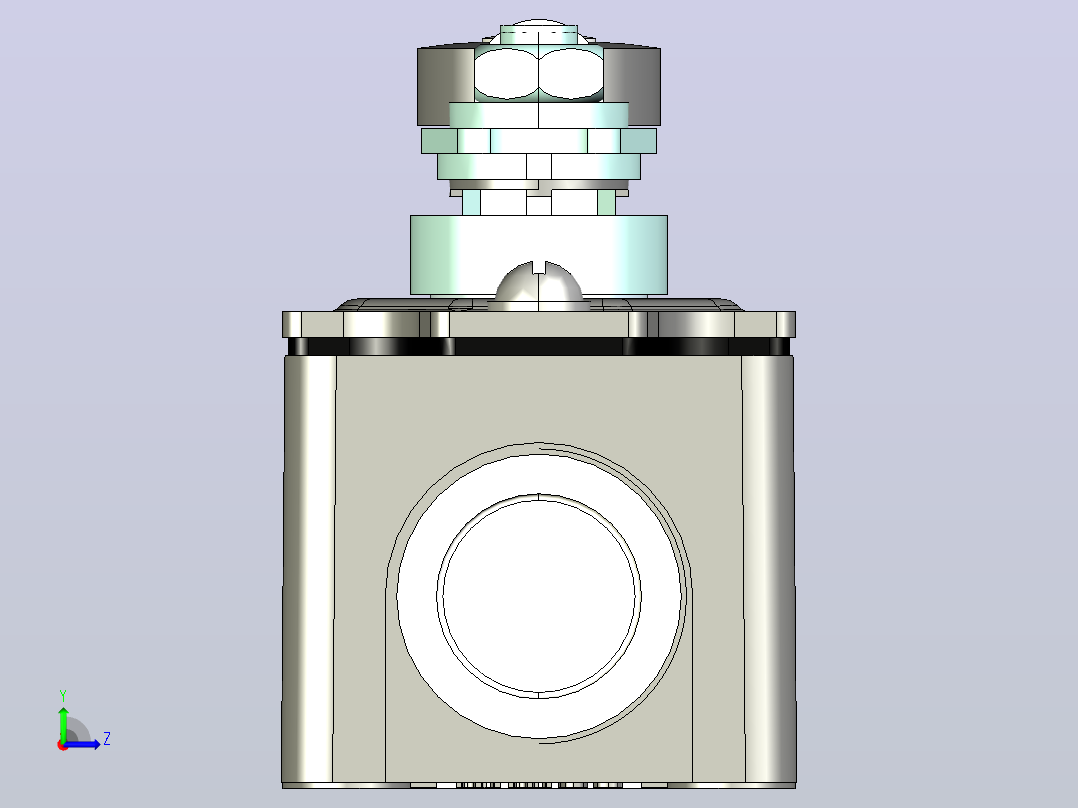 YBLX-K3_20S_T大汉定制行程开关三维模型202111左视图