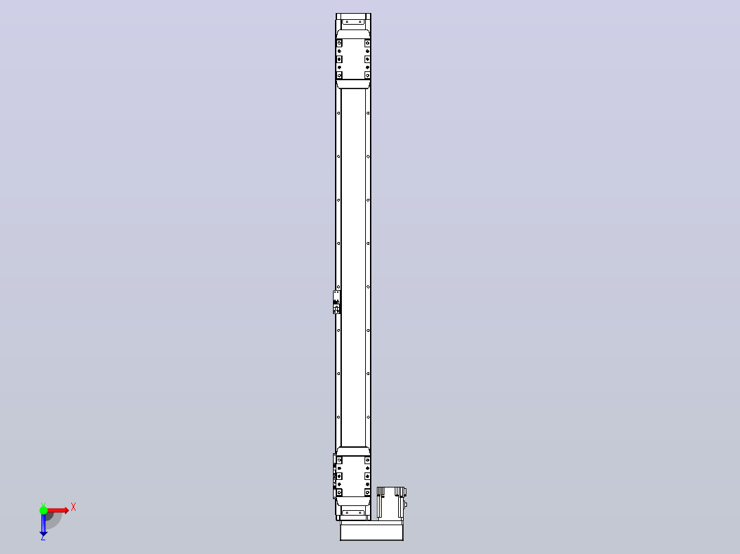 滚珠丝杠线性轴TPA-GCRS-80-1610C-L375-ML-M20-N3俯视图