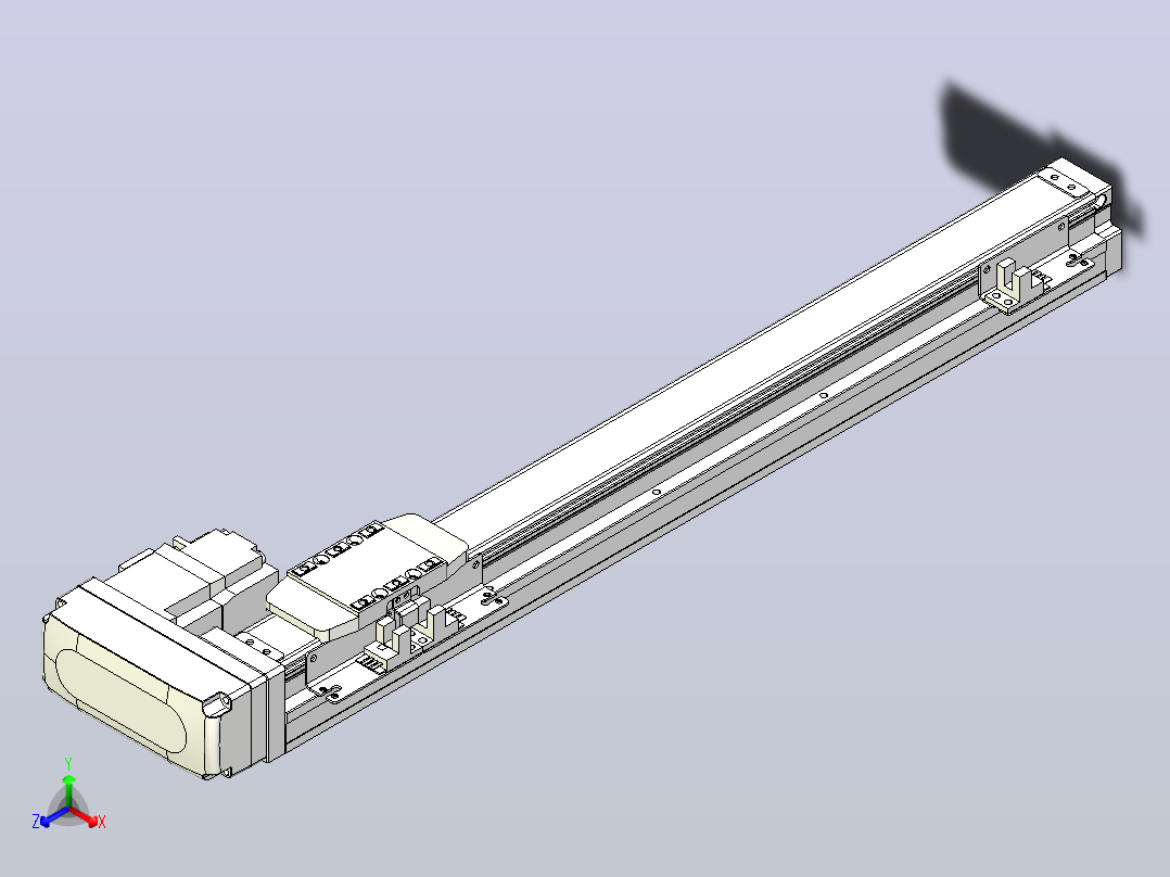 滚珠丝杠直线轴内置导轨TPA-GCR-40-1210C-L350-MR-M10-N3主视图