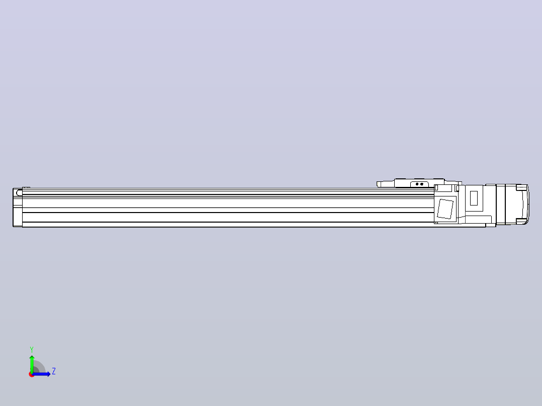 滚珠丝杠直线轴内置导轨TPA-GCR-40-1210C-L350-MR-M10-N3左视图