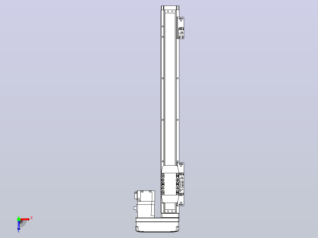 滚珠丝杠直线轴内置导轨TPA-GCR-40-1210C-L350-MR-M10-N3俯视图