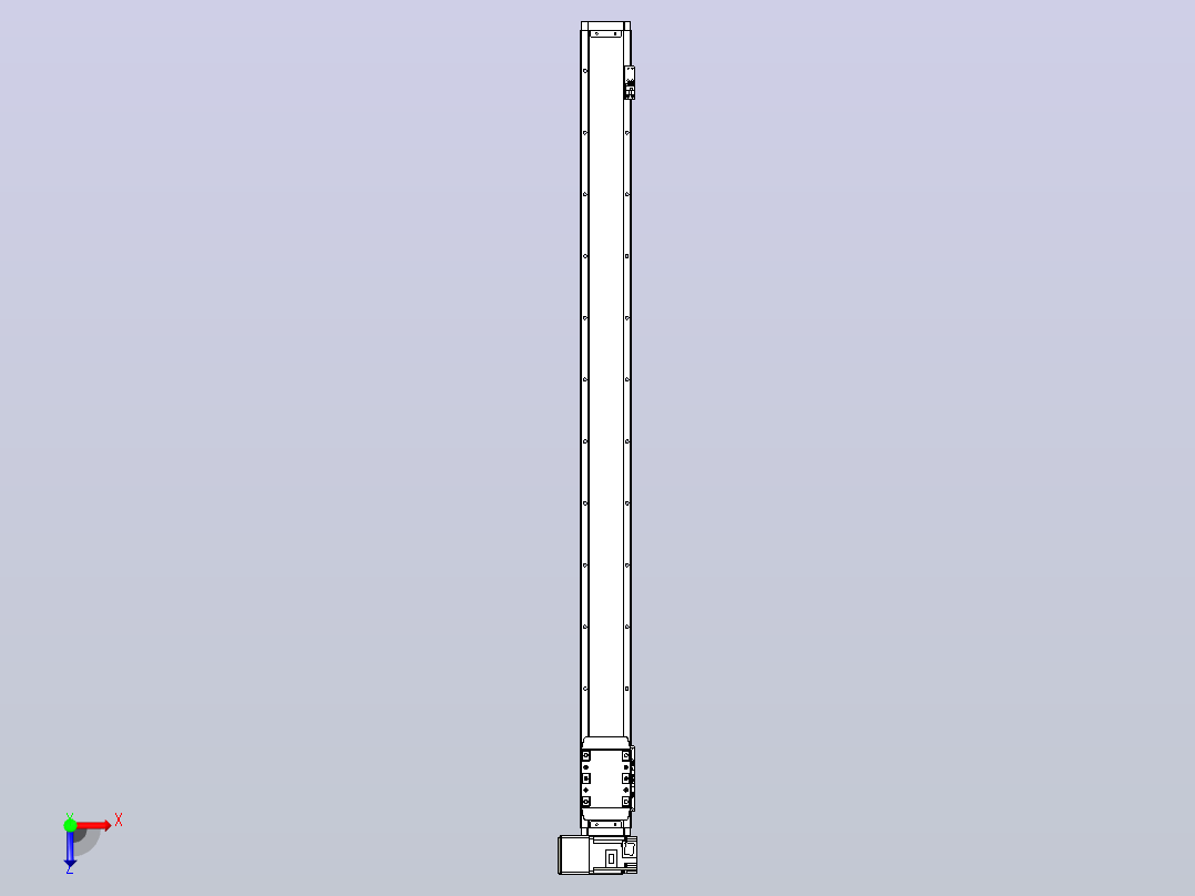 机器人皮带驱动直线轴TPA-GCB-80-P60-L1100-LU-M20-N3俯视图