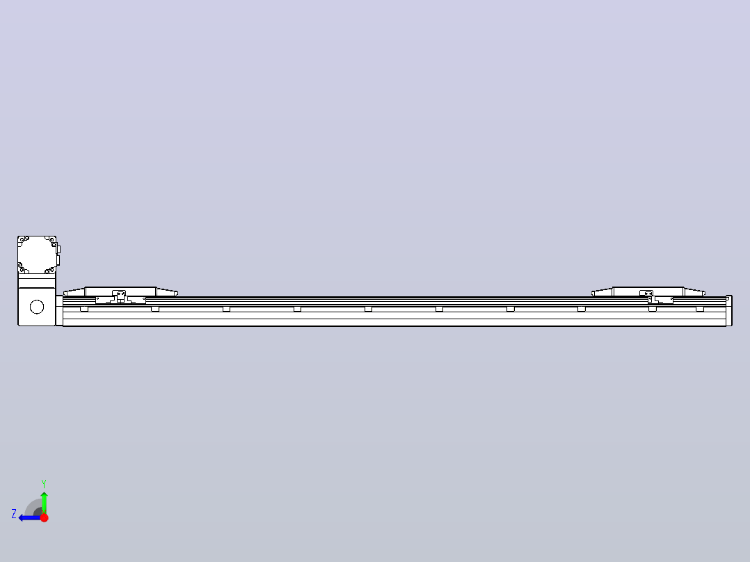 皮带直线轴双滑块型TPA-GCBS-150-P80-L425-LU-M75-N3右视图