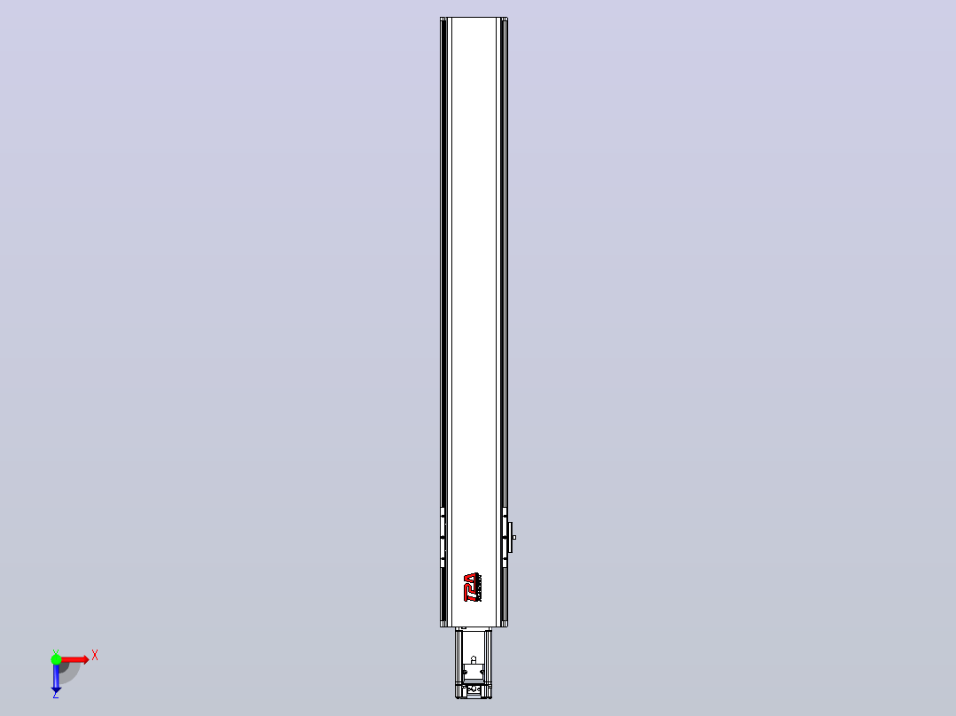日规模组半封闭丝杆TPA-HNR-110D-1610C-L750-M-Y-P40-N3俯视图