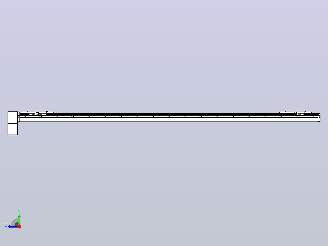 皮带直线轴双滑块型TPA-GCBS-120-P70-L700-RP-M20-N3右视图