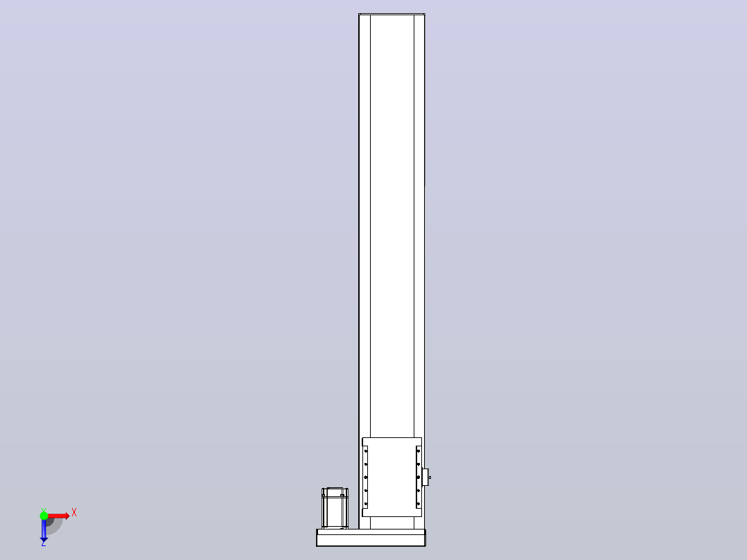 滚珠丝杠直线轴带导轨全封闭TPA-HCR-202D-2510C-L1250-ML-Y-P75-N3俯视图