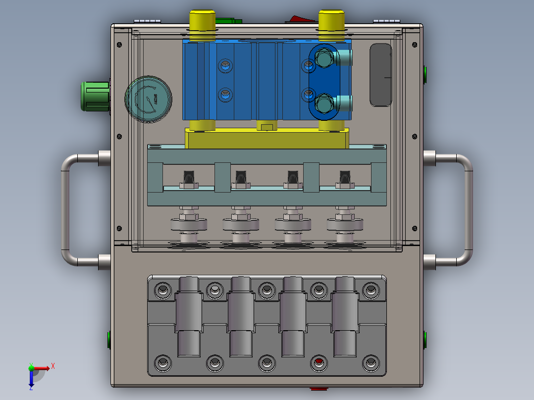 气动冲压治具俯视图