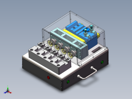 气动冲压治具正等轴测缩略图