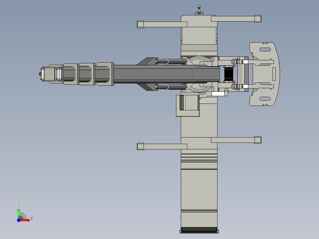 简易利勃海尔Liebherr ltm1500塔吊前视图