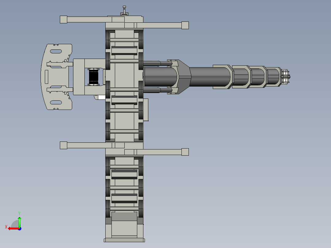 简易利勃海尔Liebherr ltm1500塔吊后视图