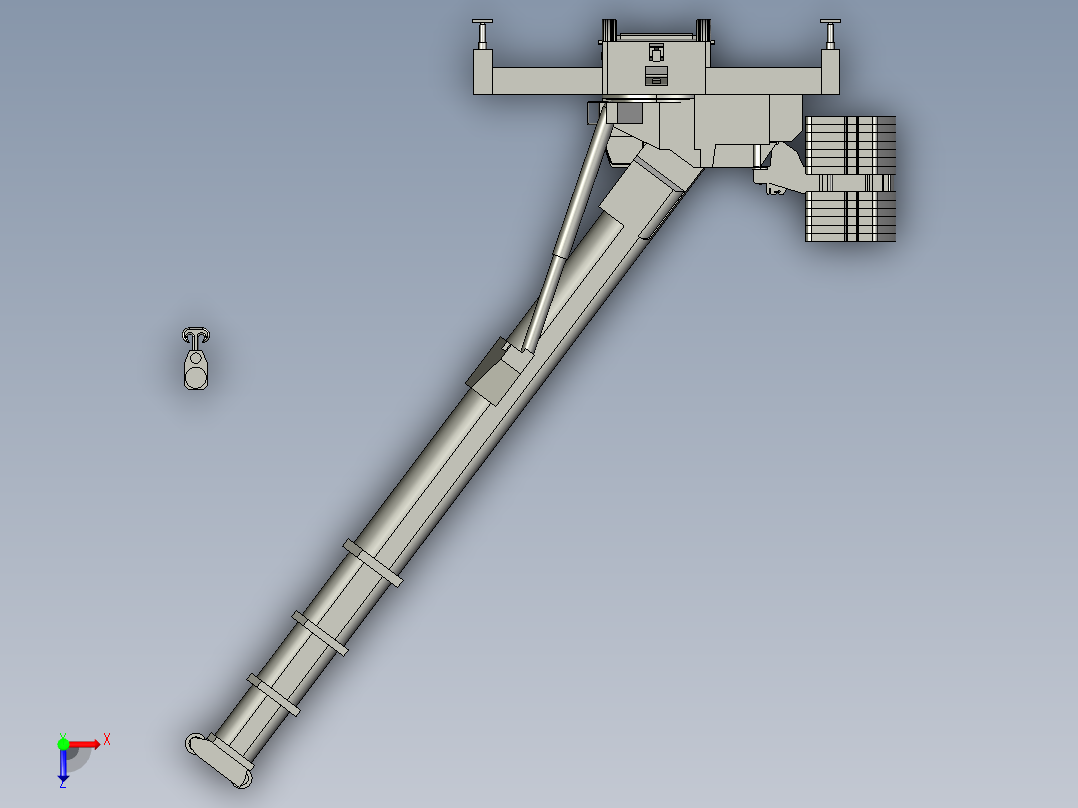 简易利勃海尔Liebherr ltm1500塔吊俯视图