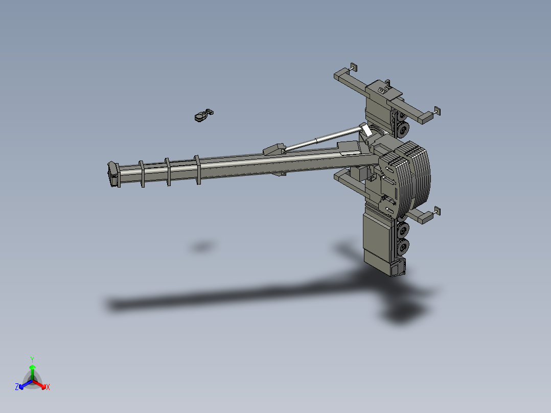 简易利勃海尔Liebherr ltm1500塔吊正等轴测图