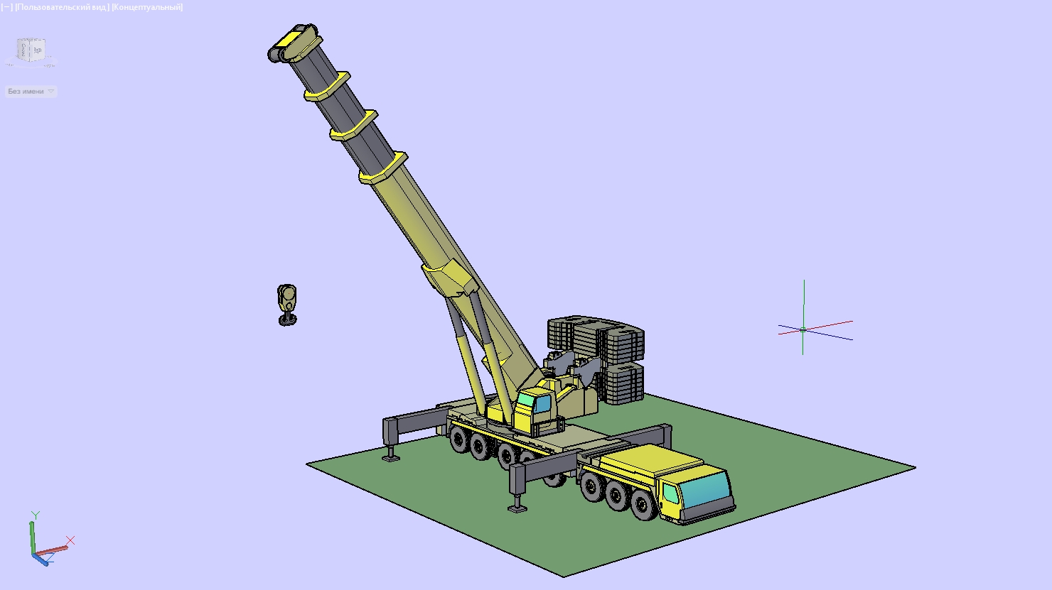 简易利勃海尔Liebherr ltm1500塔吊