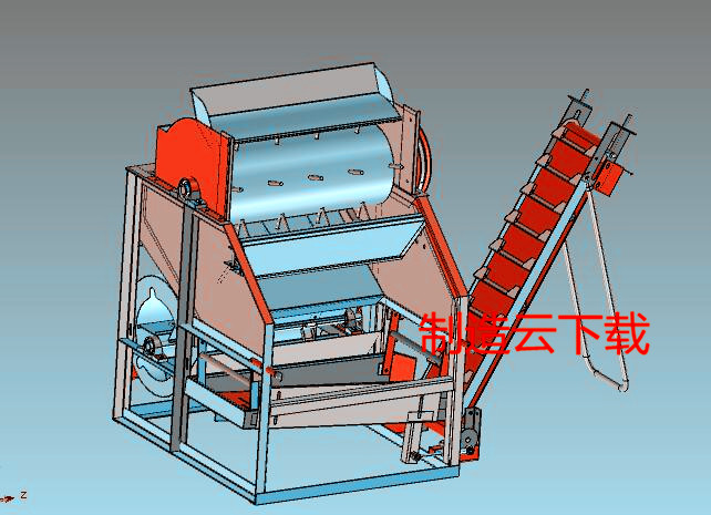 花生摘果机3D模型