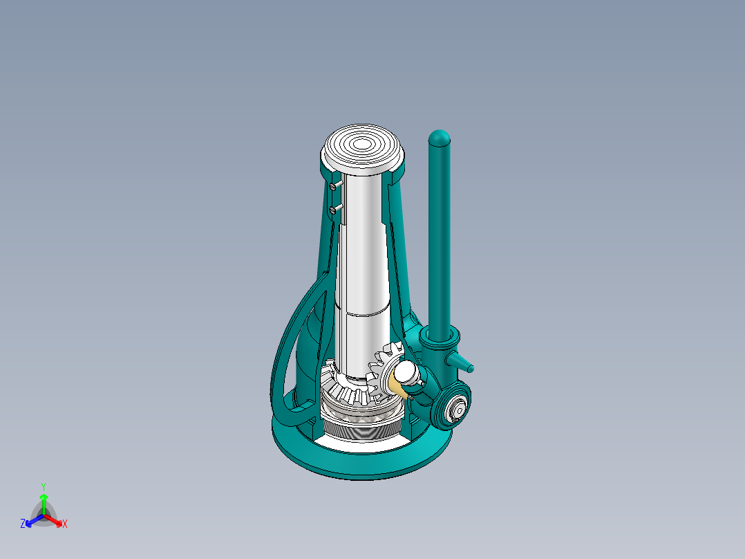 螺旋千斤顶正等轴测图